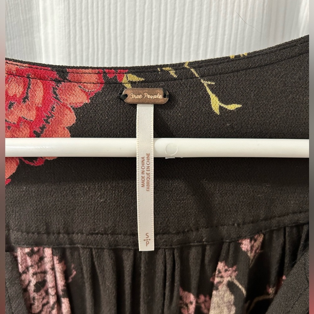 Free People Black and Red Floral Maxi Dress - Picture 4 of 8